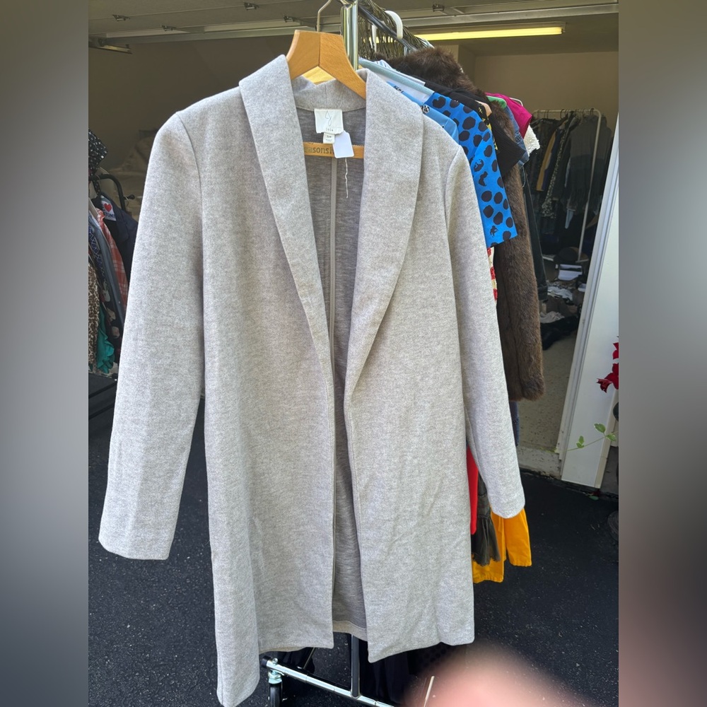 Joie Heather Gray Open-Front coat